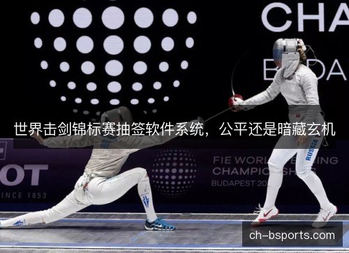 世界击剑锦标赛抽签软件系统，公平还是暗藏玄机